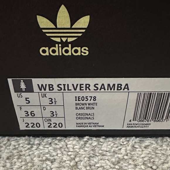 adidas Women's Leopard Print Samba Sneakers with Blue Collar - Picture 2 of 6